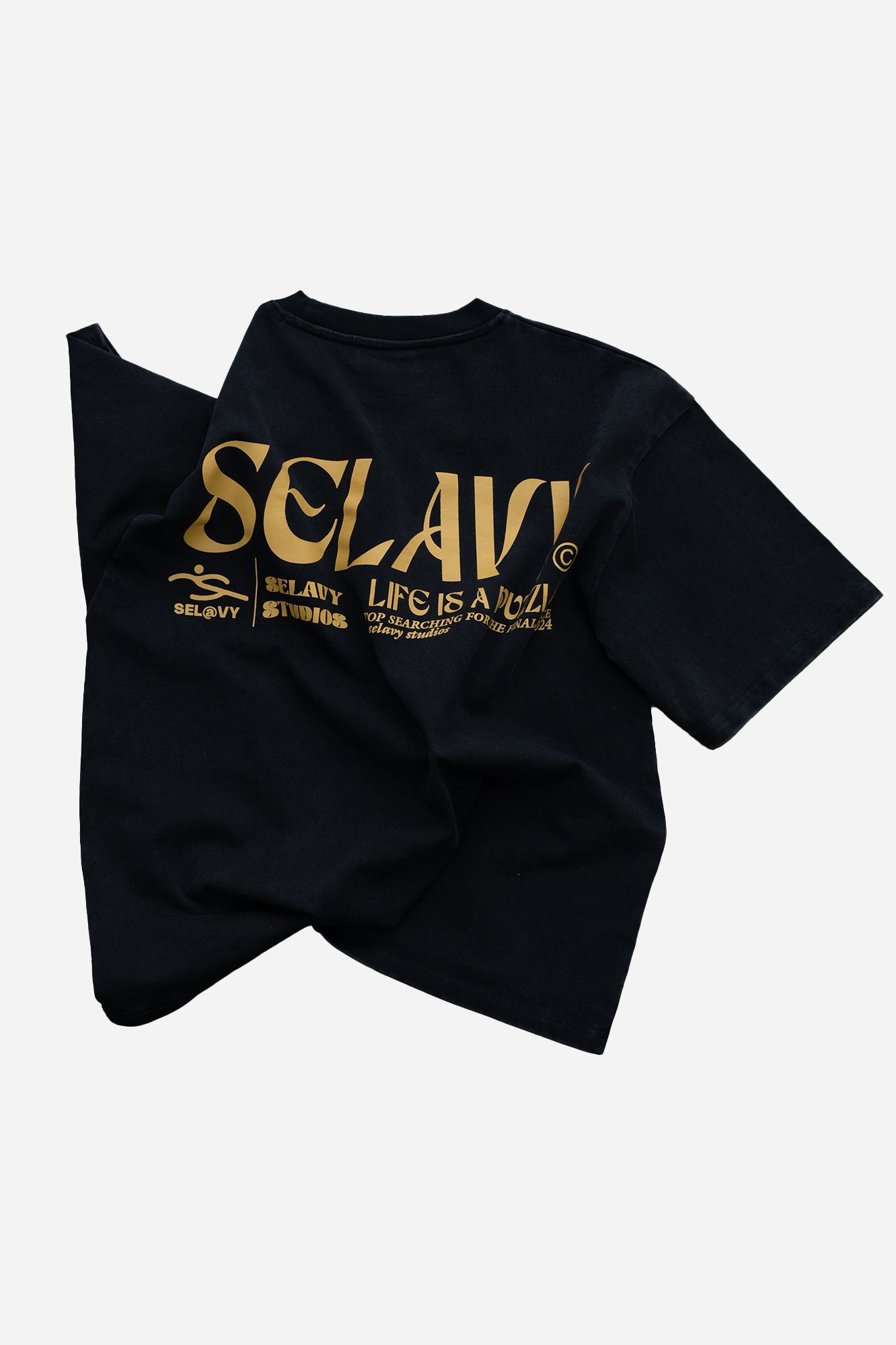 LIFE IS A PUZZLE Black T-Shirt – Selavy