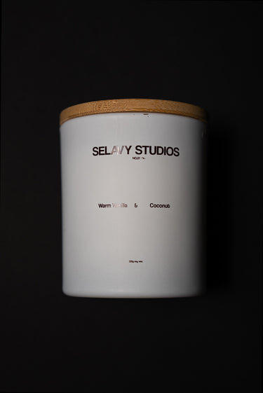 Selavy Studios Warm Vanilla & Coconut Candle